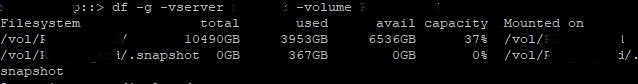 Why volume space used in df is not the same as used in qouta report