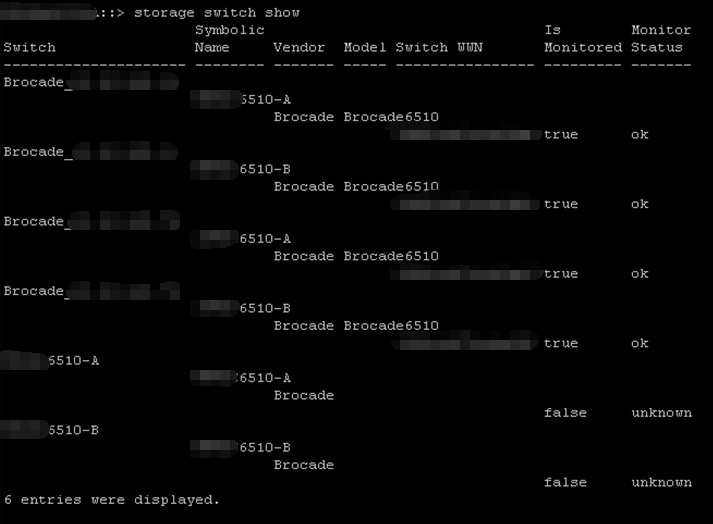 ONTAP fail to monitor Brocade switch status in MetroCluster