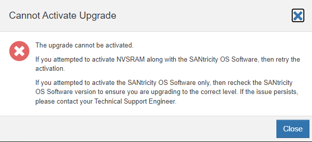 Failure message