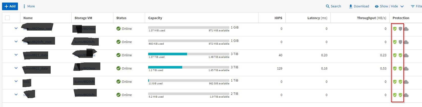 What is the meaning of protection icon on OCSM?