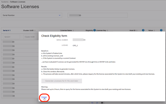 Note the conversion process and close