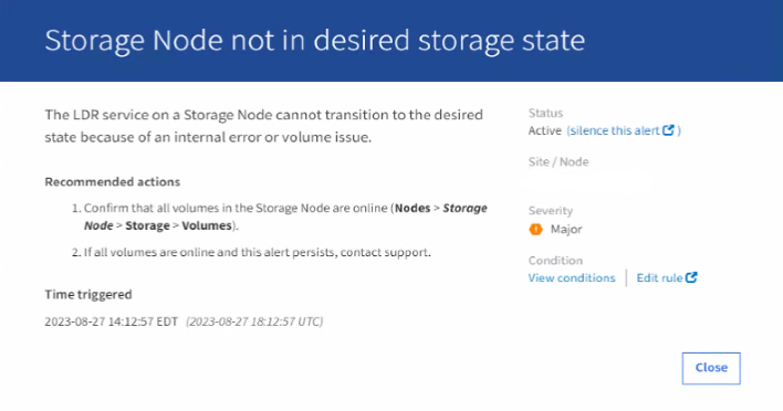 StorageGrid node not in desired state.png
