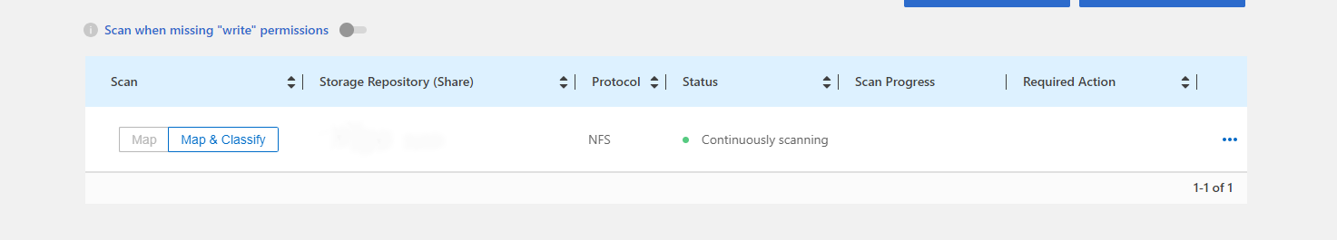 CDS scan configuration for the share stuck on continuously scanning