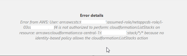 Uninstalling Cloud Data Sense from an AWS Environment produces error