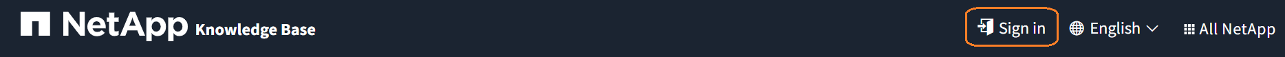 KB site sign in with All NetApp