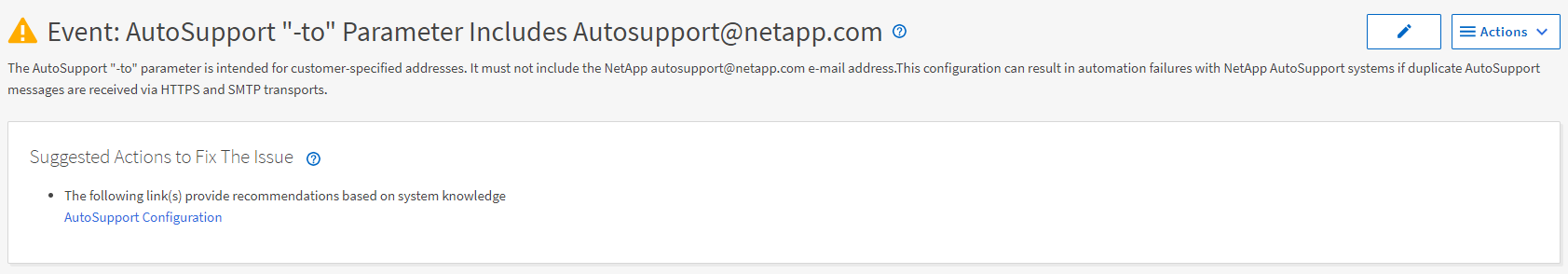 System Manager reports AutoSupport