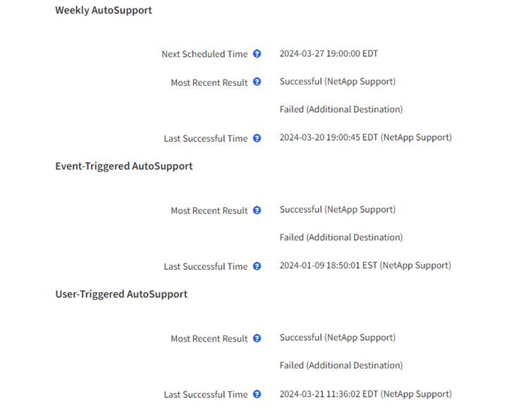 StorageGRID reports AutoSupport message failed to send to Additional Destination StorageGRID reports AutoSupport message failed to send to Additional Destination