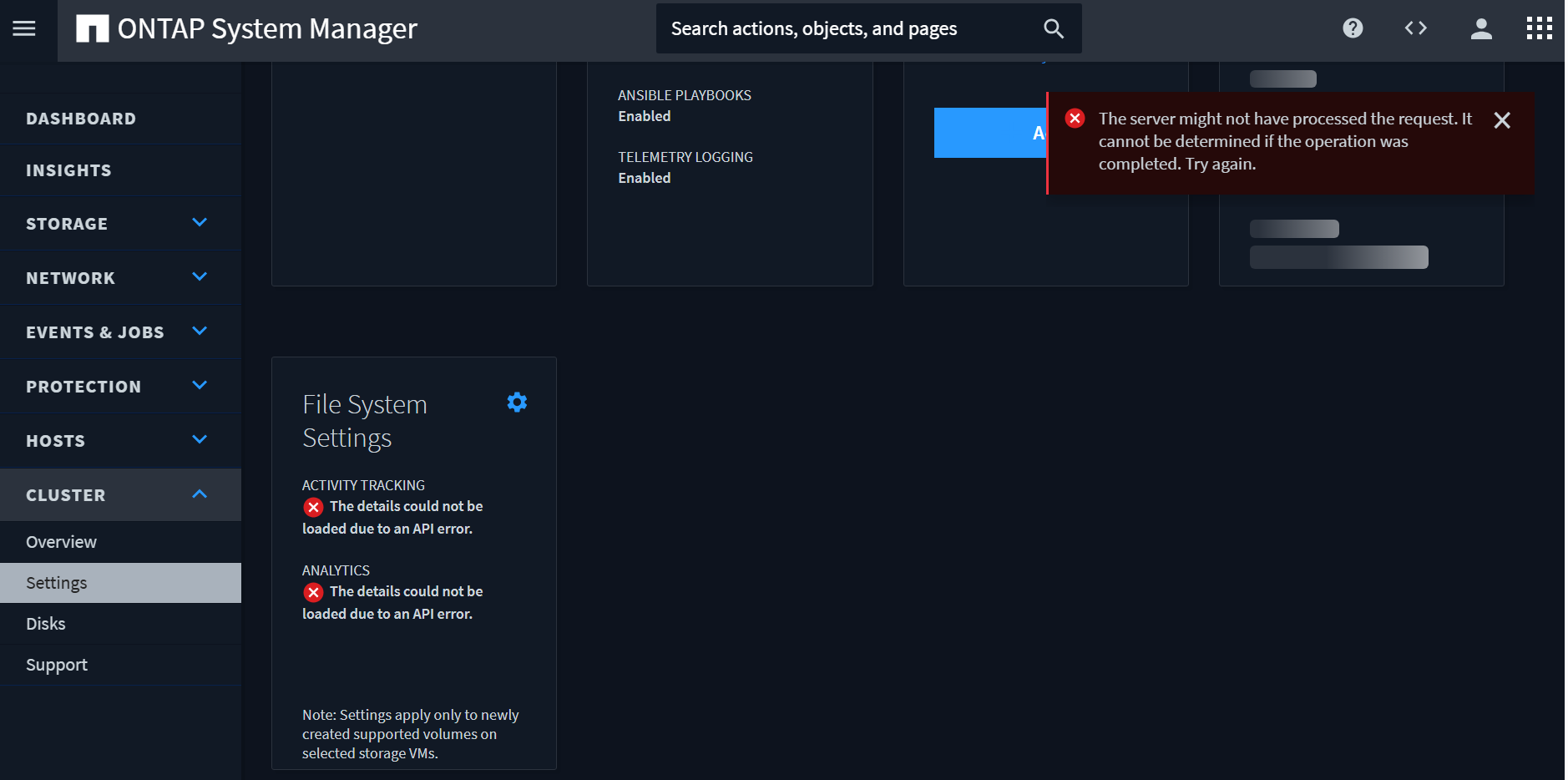 ONTAP System Manager GUI shows inconsistency in serving data for CVO ...