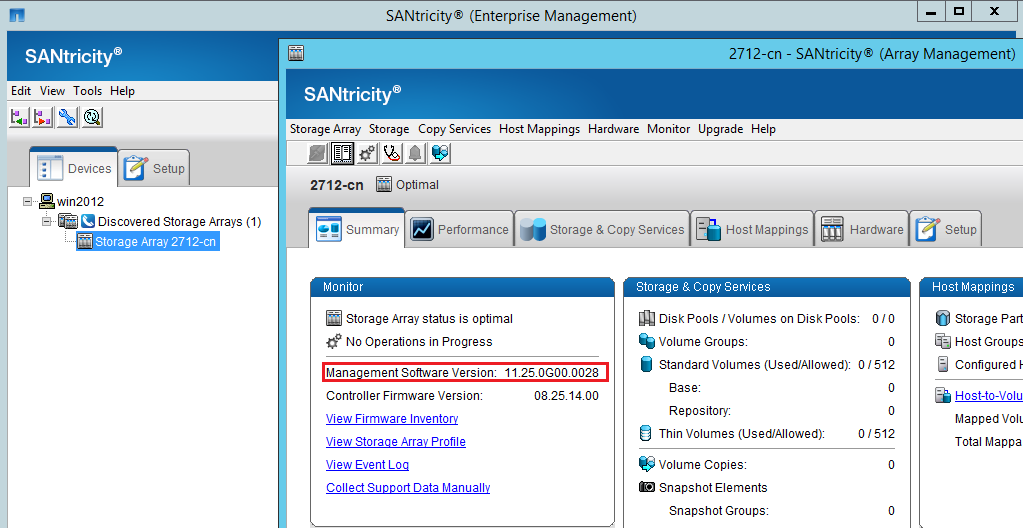 E-Series SANtricity Management Software