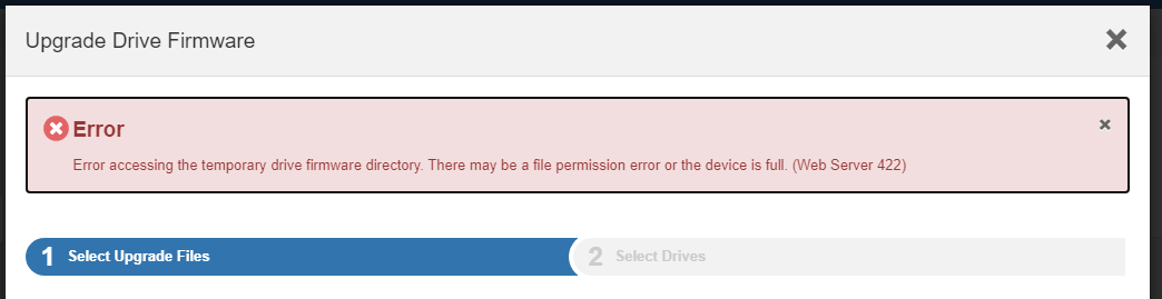 Drive Firmware upgrade