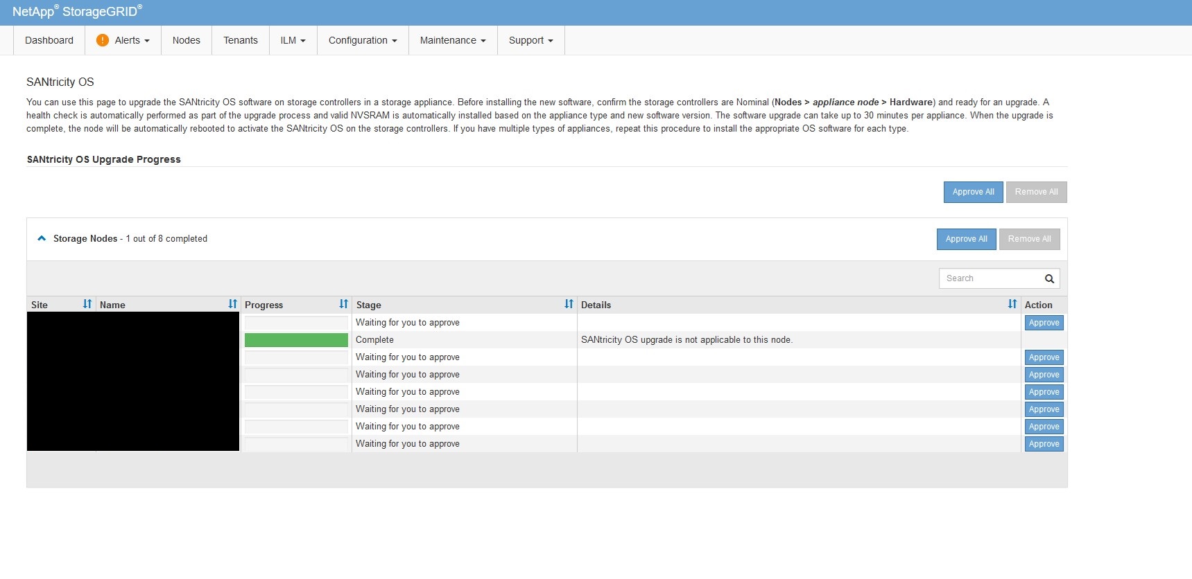 Netapp SANtricity OS upgrade